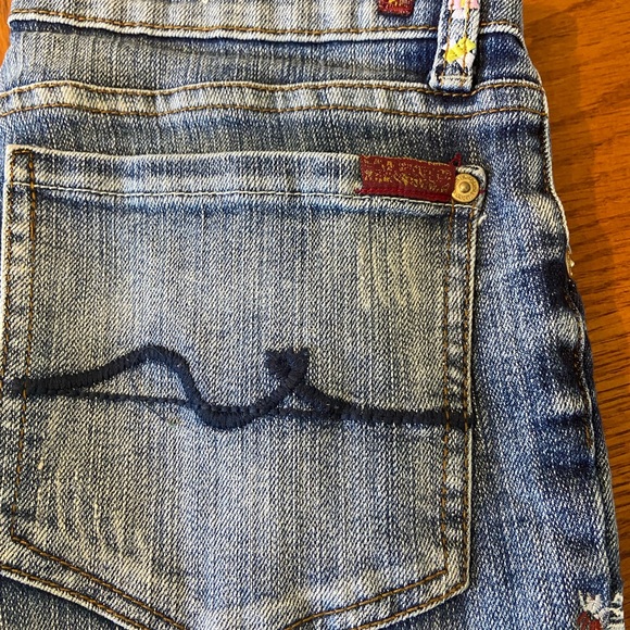 7 for all man kind “limited edition” Zac Posen flare jeans size 28 vintage! - Picture 4 of 9